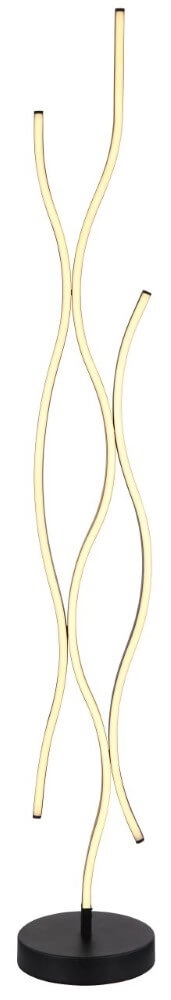 Lampadaire Geronimo noir avec du bois Globo 9007371457045