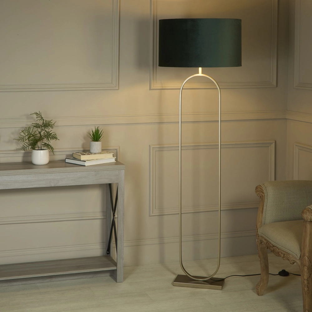 Lampadaire Modish bronze avec capuchon vert Searchlight 5053423307633