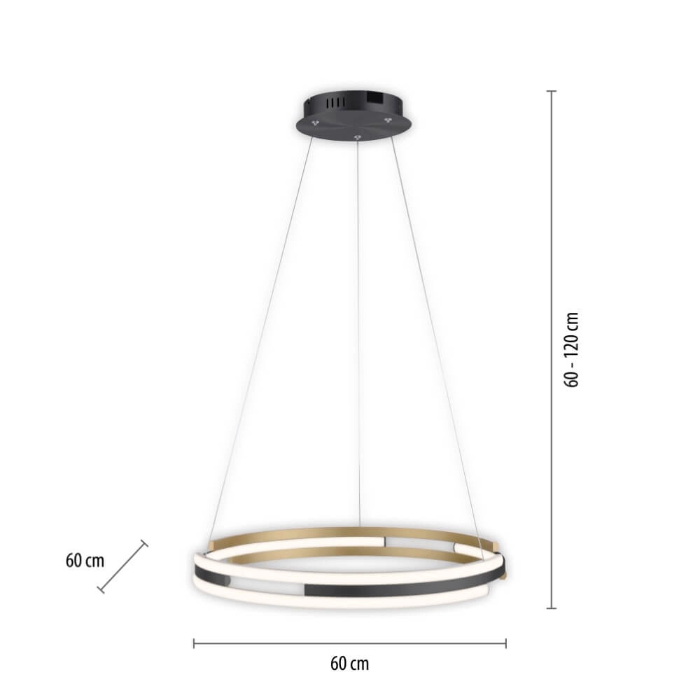 Lampe suspendue design Q-Beluga 60 cm Paul Neuhaus 4012248374641