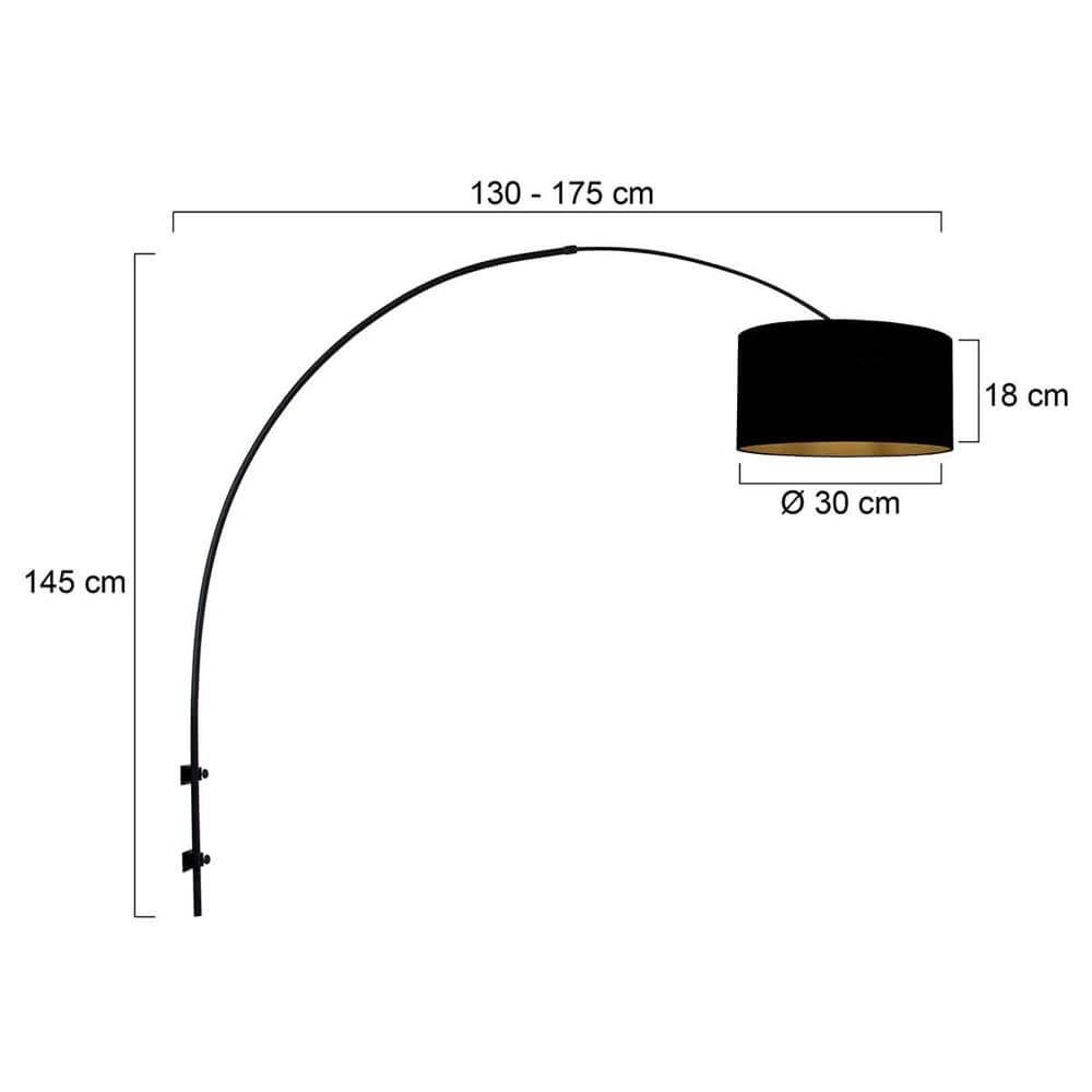 Applique murale Sparkled Light noir Steinhauer 8712746175554