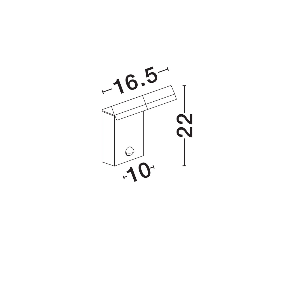 Applique murale Farge anthracite avec capteur Lyora 5212017476654