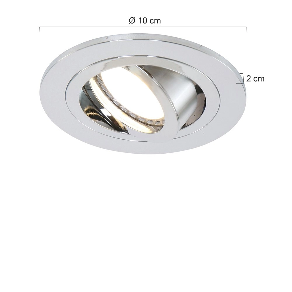 Spot encastrable Round 10 cm gris métallisé Steinhauer 8712746113532