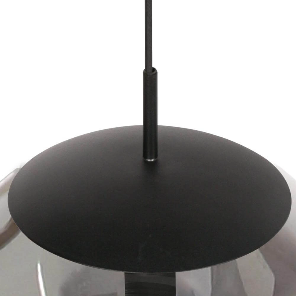 Suspension Bollique noir avec verre fumé Steinhauer 8712746177558