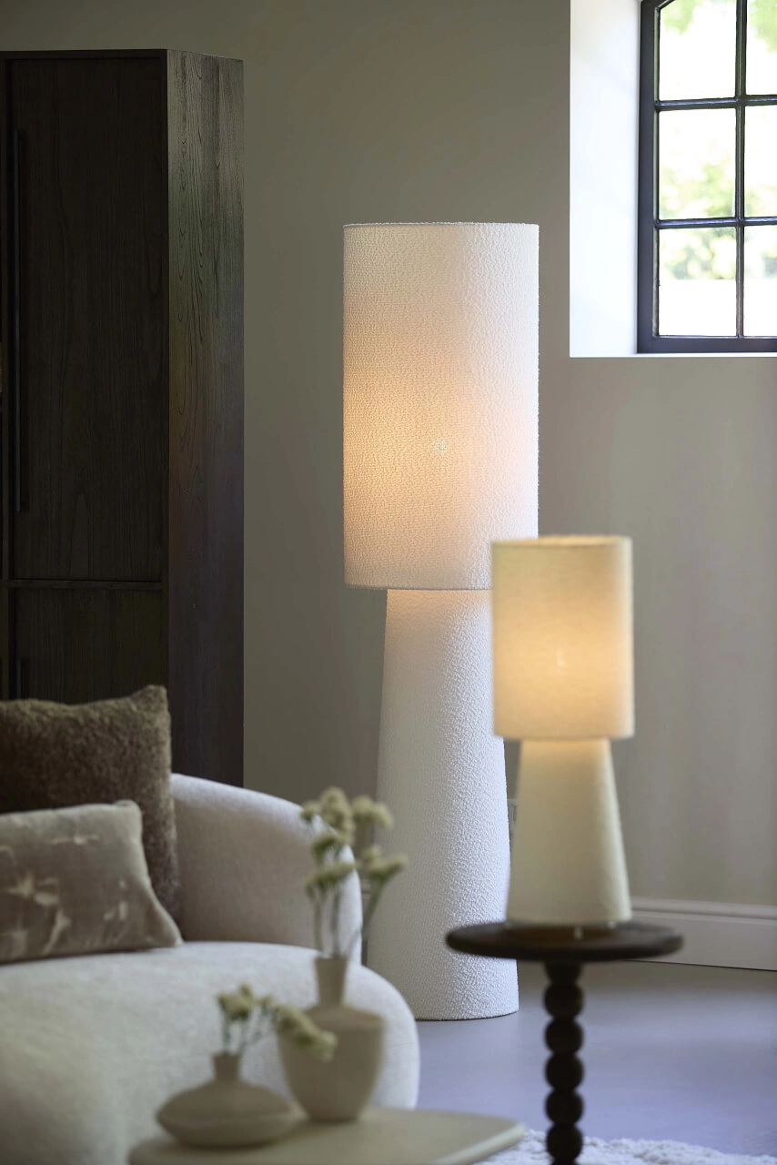 Lampadaire Teddy Micky blanc Ø 40cm Light & Living 8717807712563