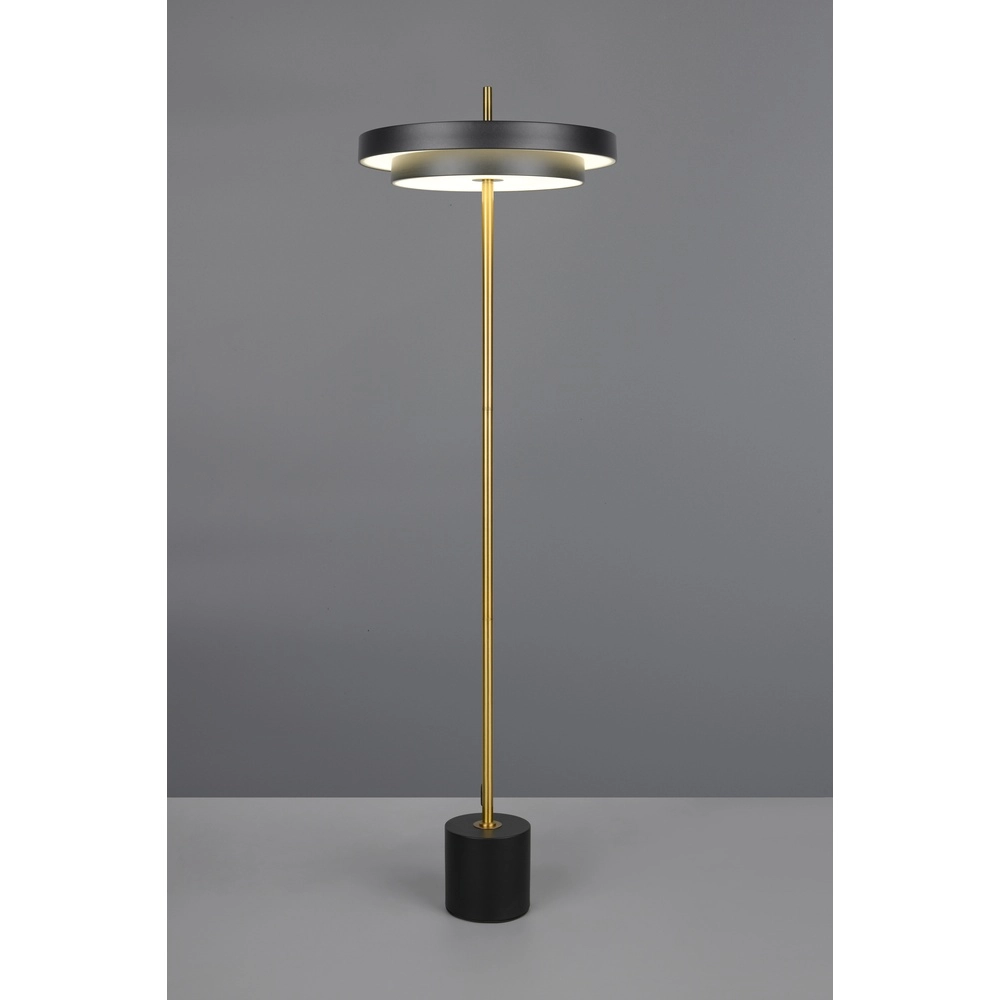 Lampadaire moderne Keaton noir avec or Trio 4017807655926