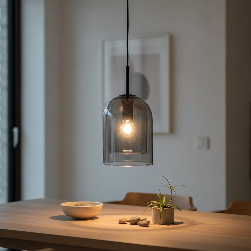 Suspension Velor Simple, Noir
