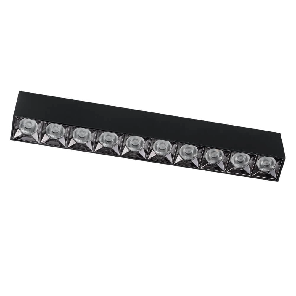 Spot en saillie noir Midi Led 10x1 LED - 3000K
