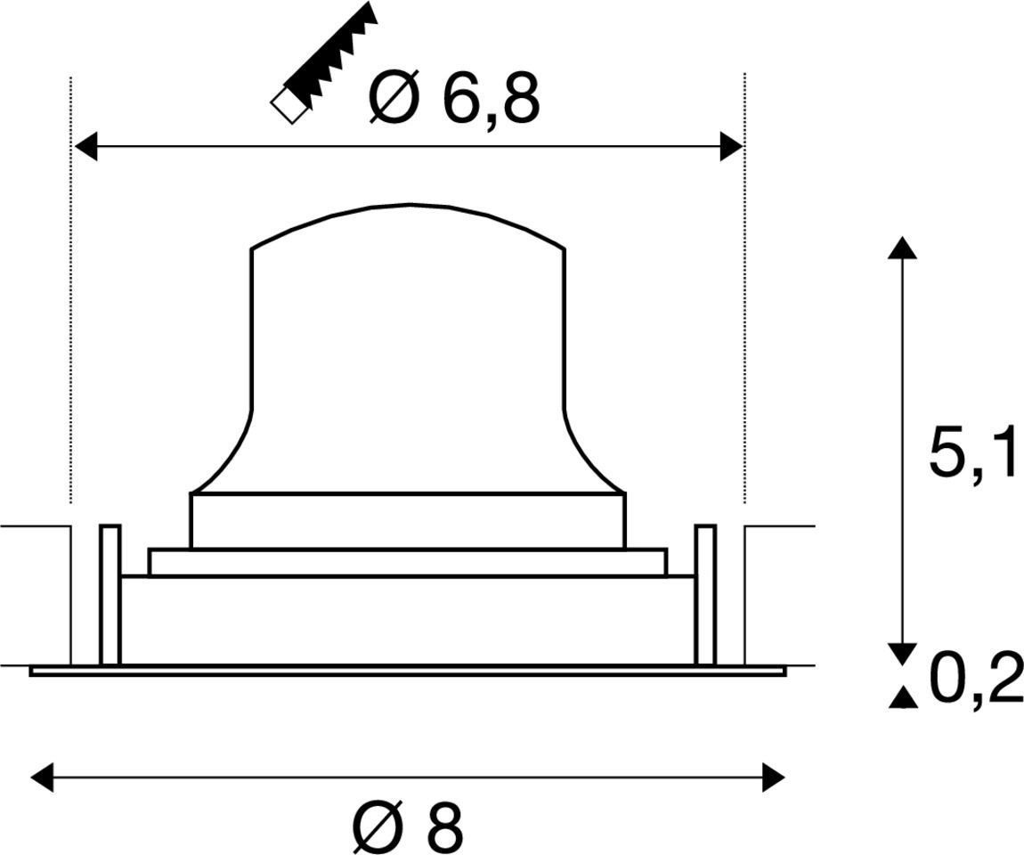 Spot encastré Numinos Move XS noir 3000K - 55 deg SLV 4024163314053