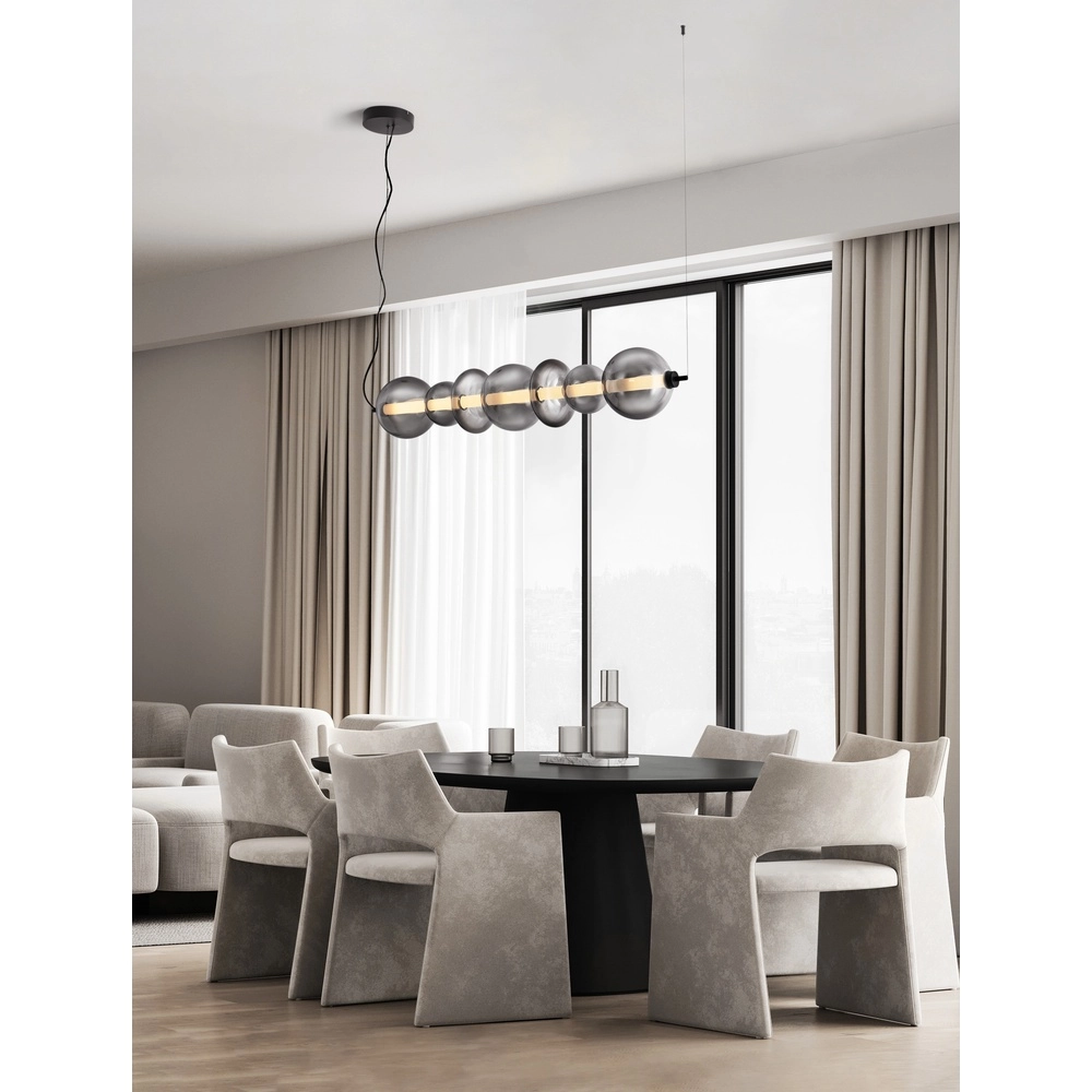 Suspension Bally Verre fumé horizontal Lyora 5212017449184