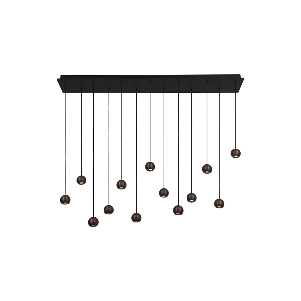 Lampe pendante de conception Montana 13 café brun clair