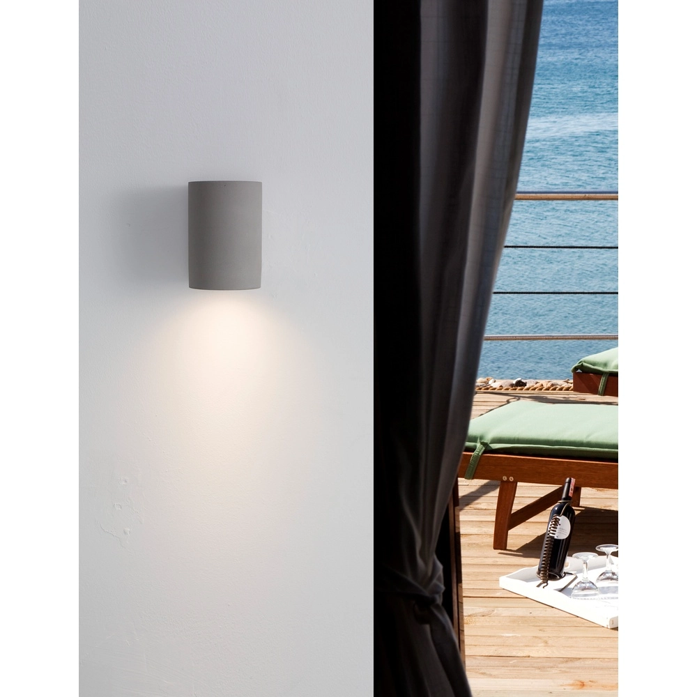 Spot mural Lido gris béton 12cm Lyora 5212017426833