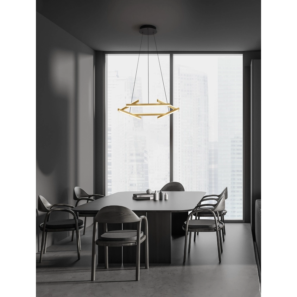 Suspension Hyde noir avec or Lyora 5212017446206