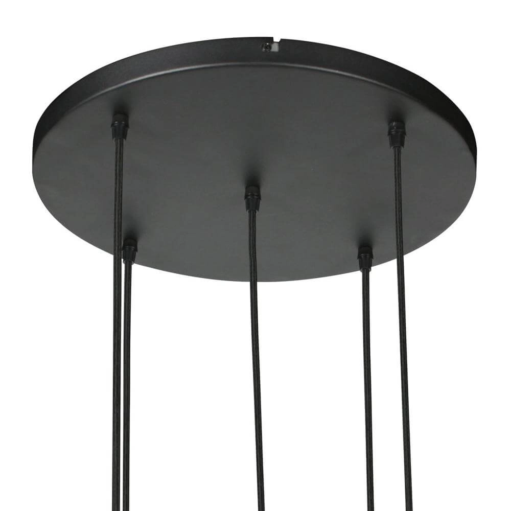 Suspension 5 lumières HaloSwap Capuches rondes noires et crème Steinhauer 8712746179644