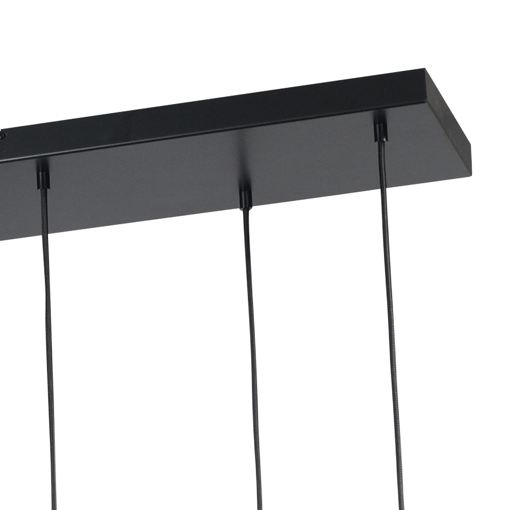 Lampe suspendue noire pour salle à manger Run Cylindres à 8 lumières dorés Masterlight 8718121206448