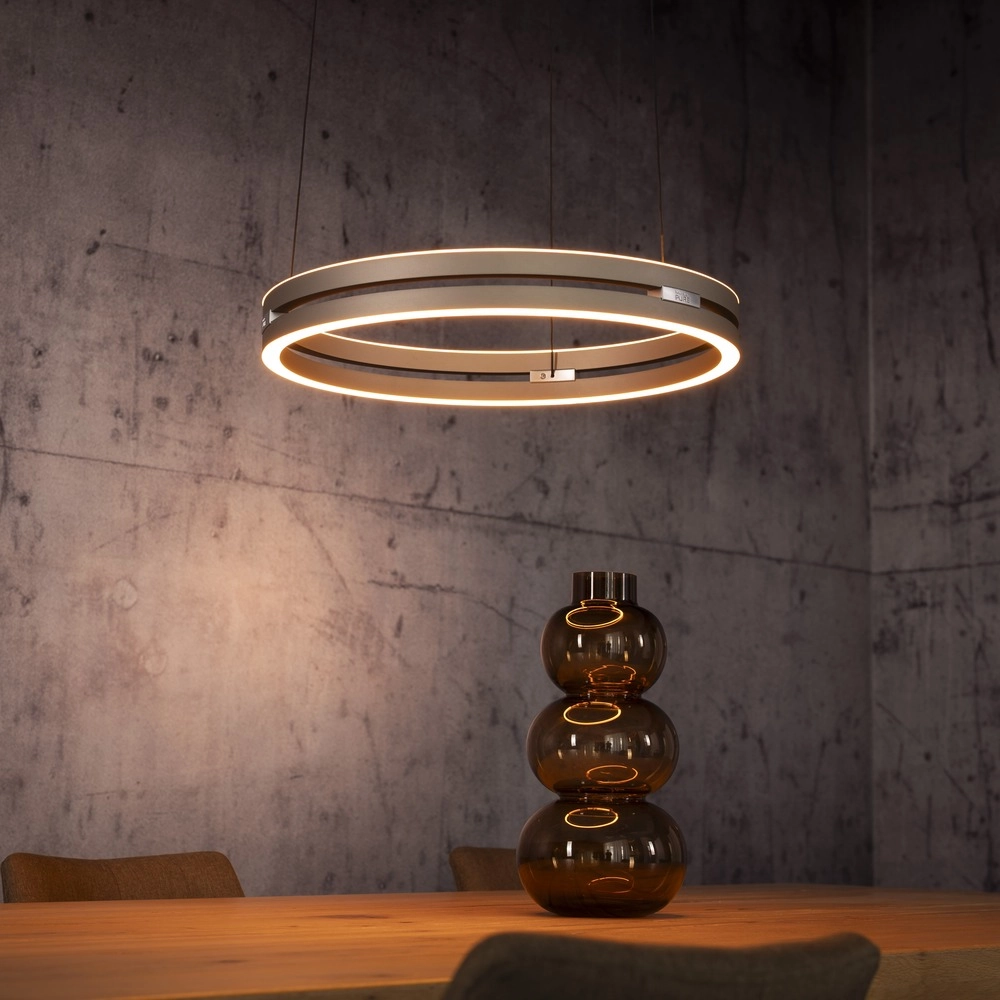 Lampe suspendue de bureau Pure E-Loop bronce - Ø 50 cm Paul Neuhaus 4012248398357