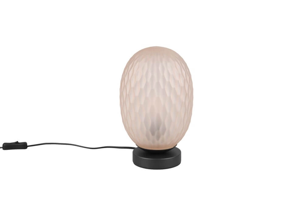 Lampe de table Facette avec verre ambré nervuré Trio 4017807627886