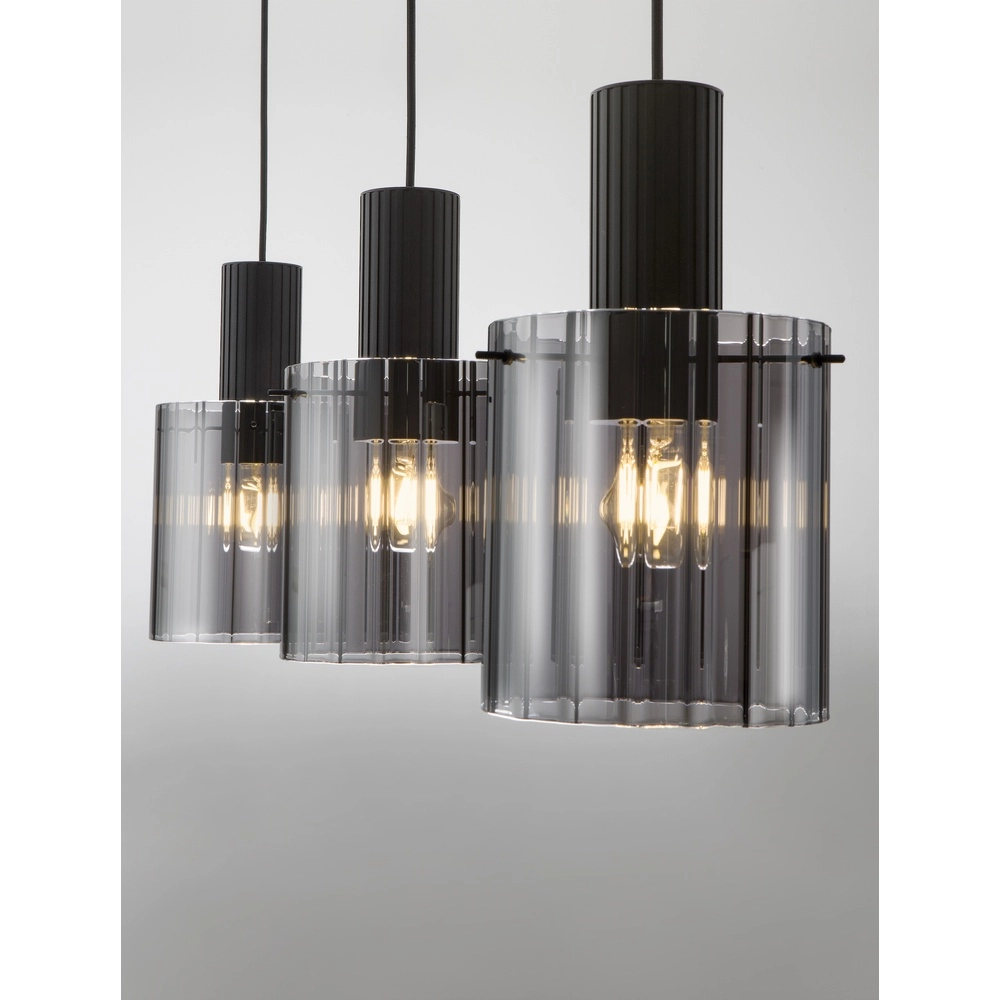 Suspension design Mirbi 3 lumières noir droit Lyora 5212017468444