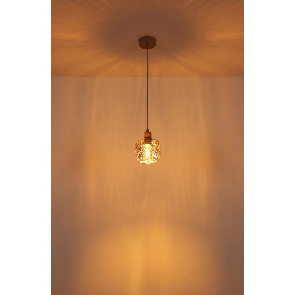Lampe suspendue Antonio brun sable Globo 9007371569724