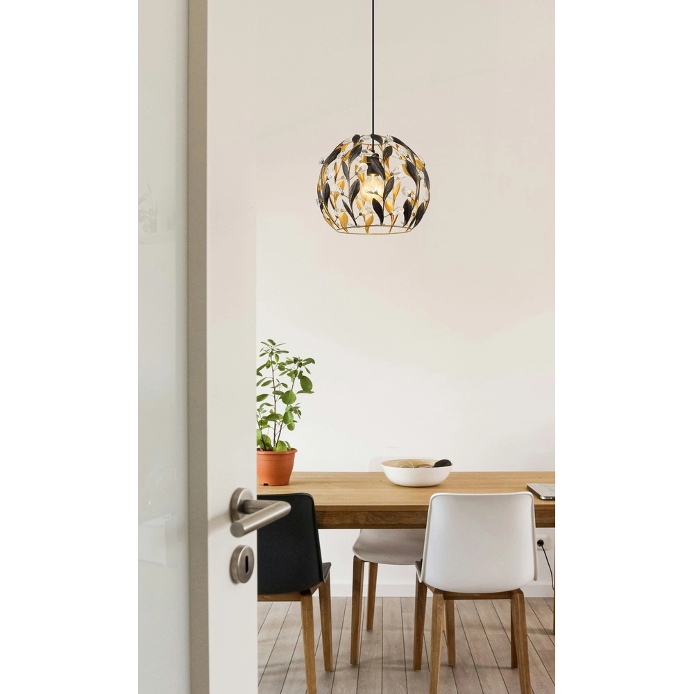 Lampe pendante de campagne Mika Noir Globo 9007371519941