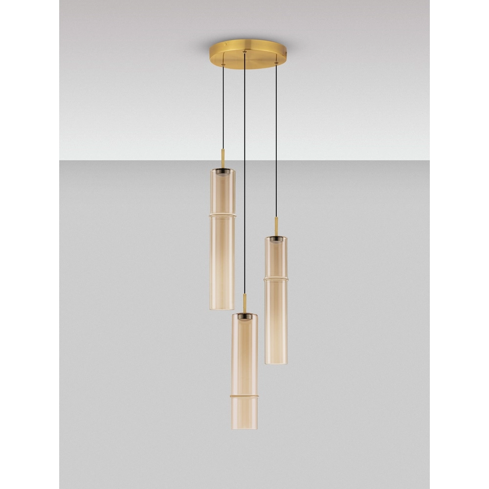 Suspension unique Sano Or 3 lumières Lyora 5212017474049