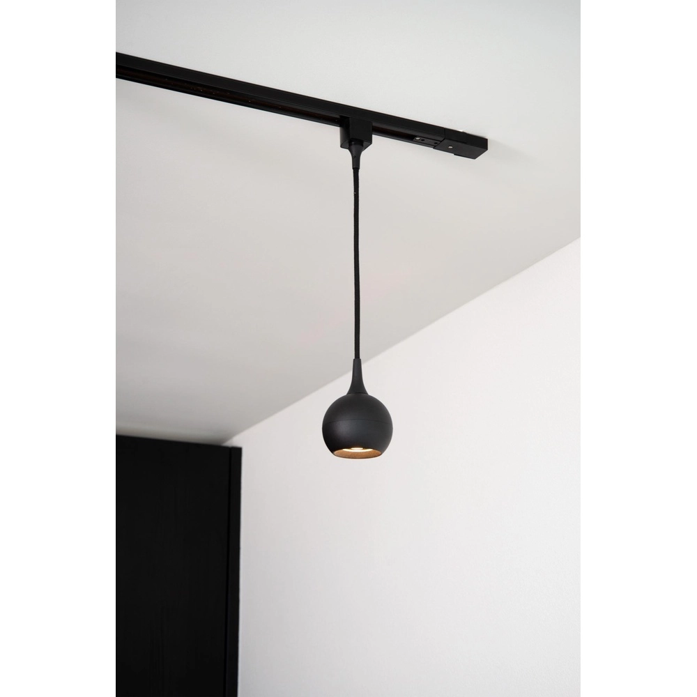 Suspension lumineuse à rail Track Favori Noir monophasé Lucide 5411212093387