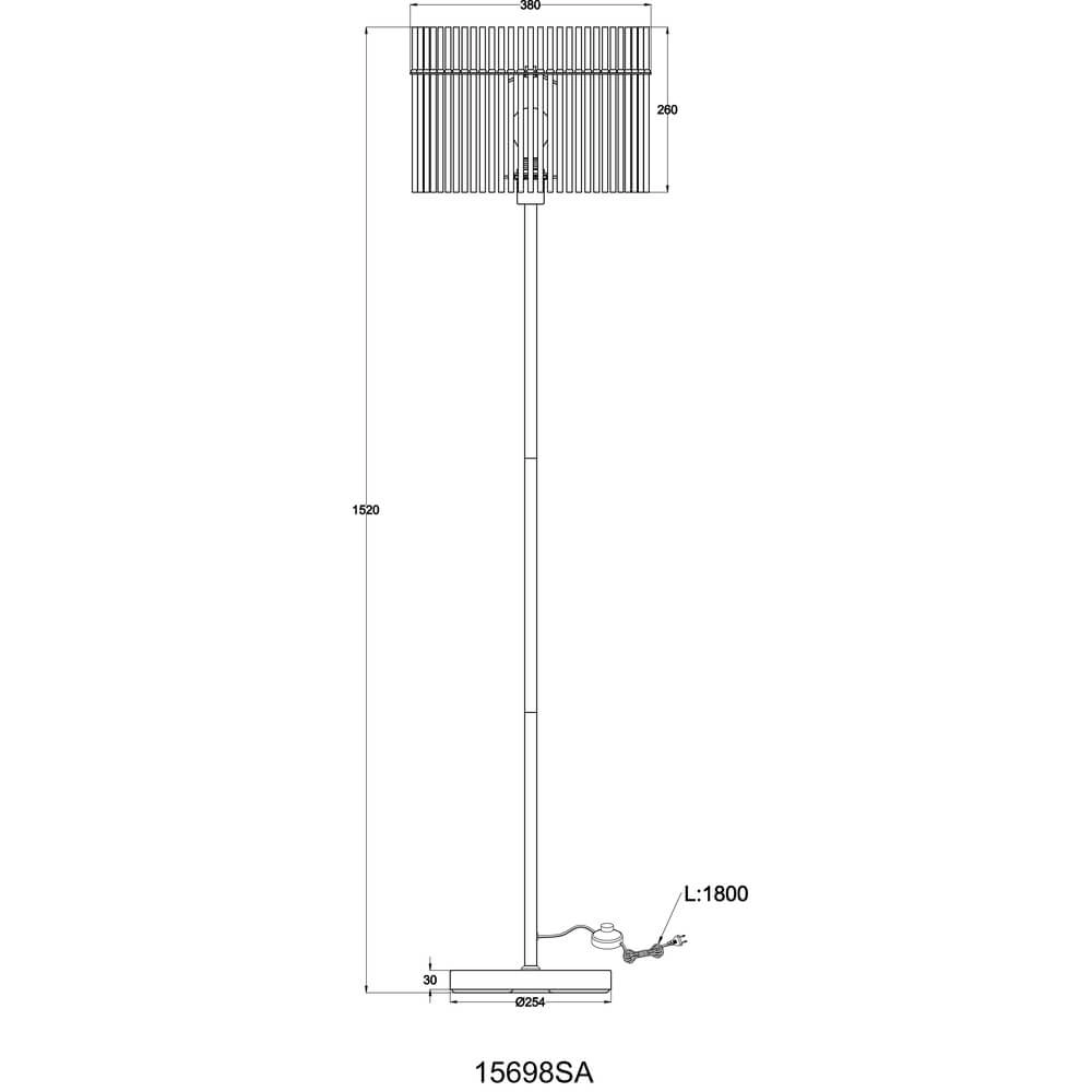Lampadaire noir Gorley avec verre ambré Ø 38cm Globo 9007371462995