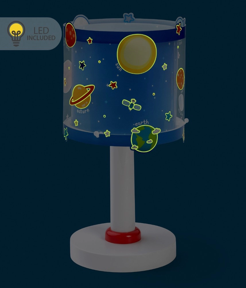 Lampe de table Planets bleu pour chambre d’enfant Dalber 8420406002231