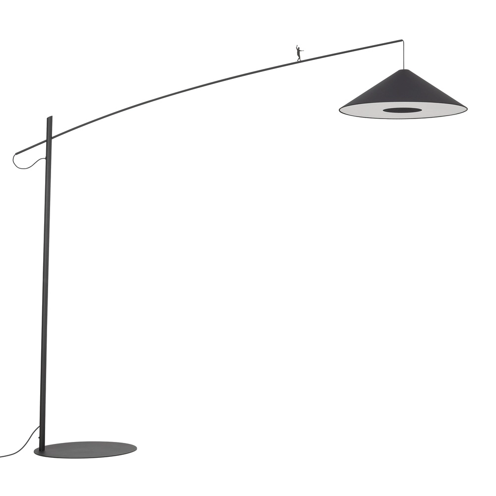 Lampe de pied Poise noir Ø 72cm
