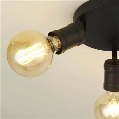 Plafonnier Dance Disk 3 lumières noir Searchlight 5053423188706