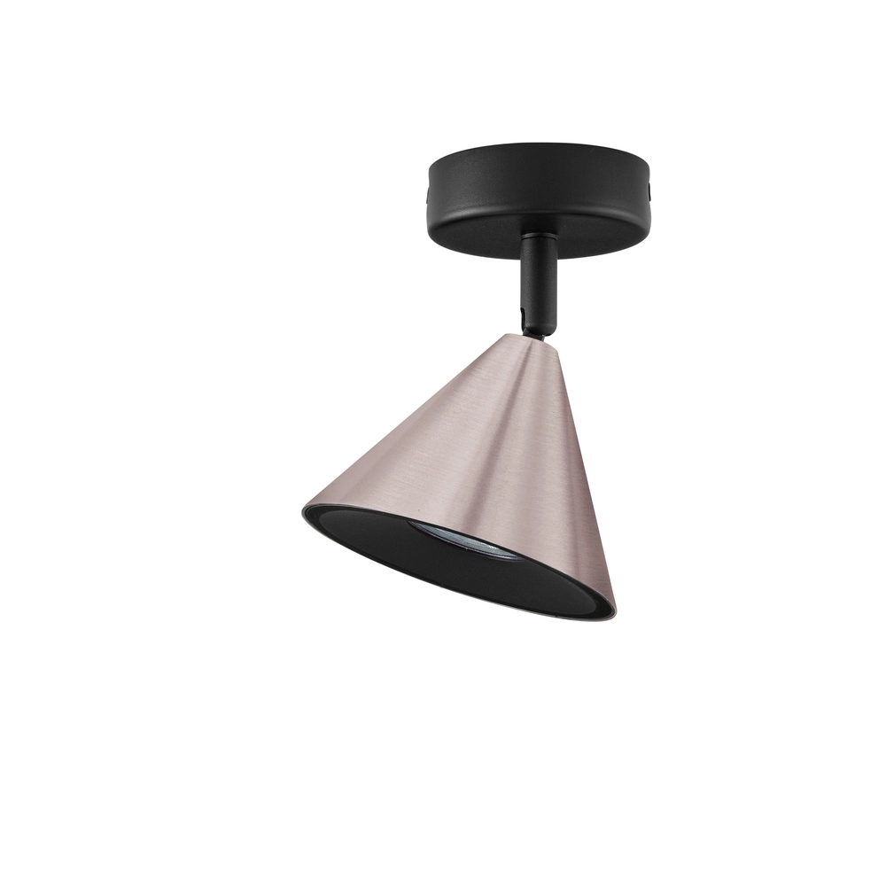 Plafonnier Conico noir avec brun café Lyora 5212017475367