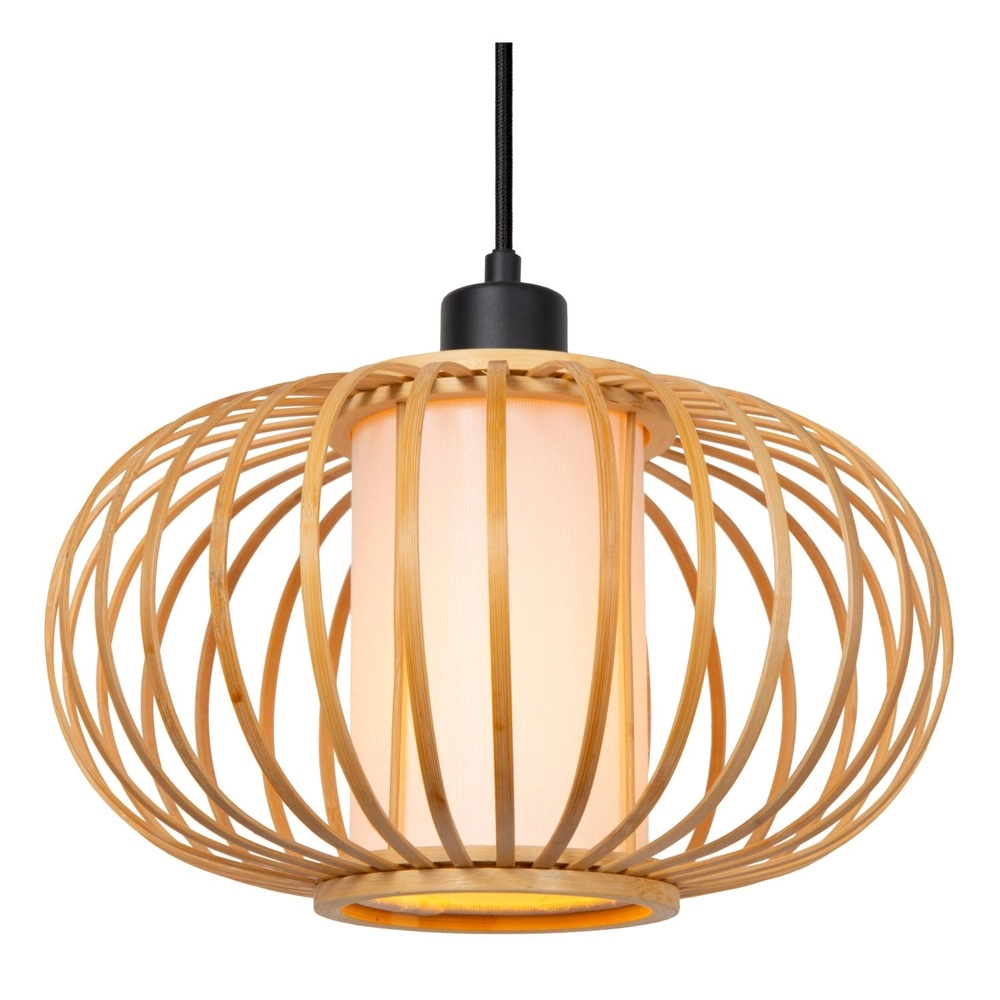 Lampe suspendue Thuline Look bois à 3 clairs Lucide 5411212051790
