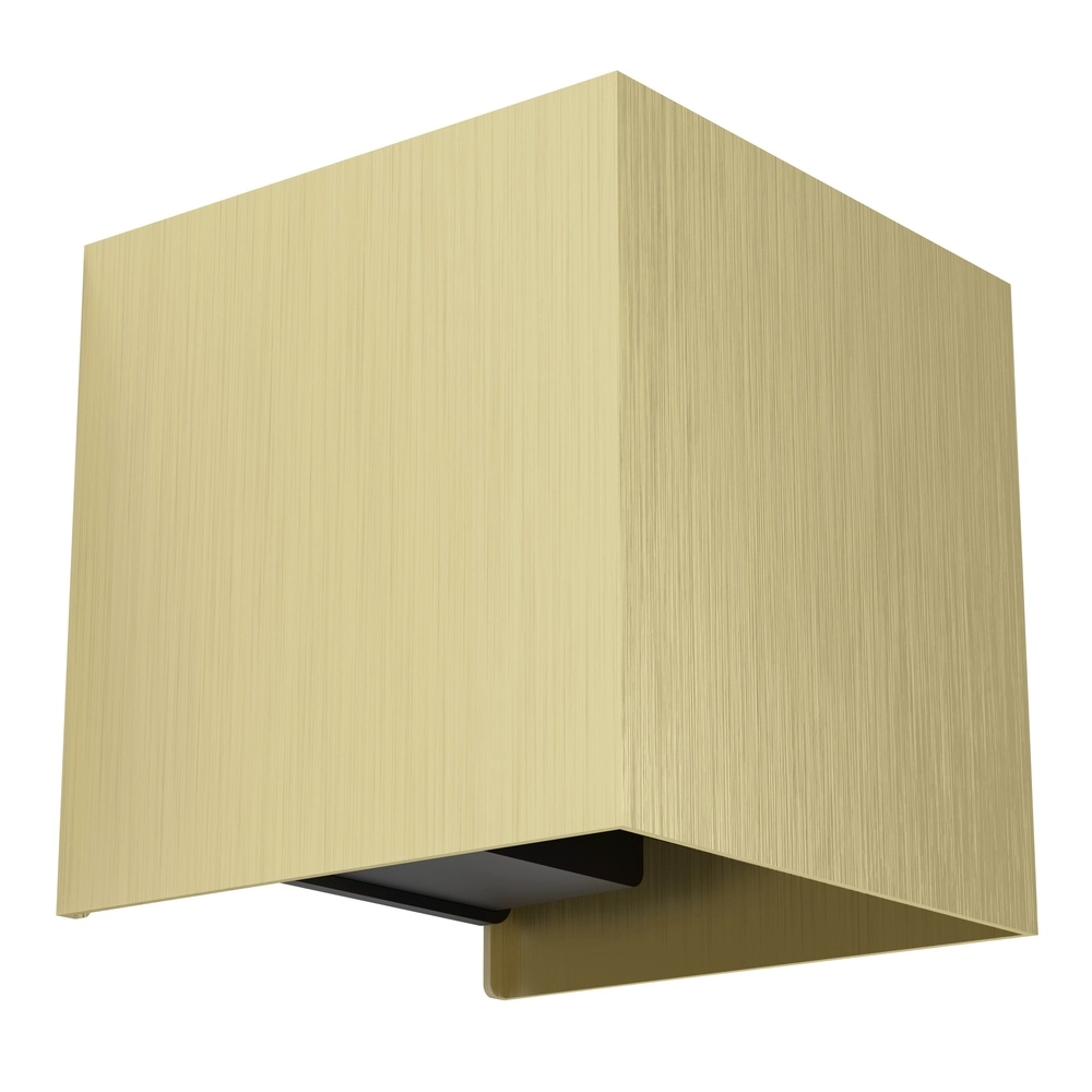 Spot mural en LED Valmontone Haut et Descente - Or brossé