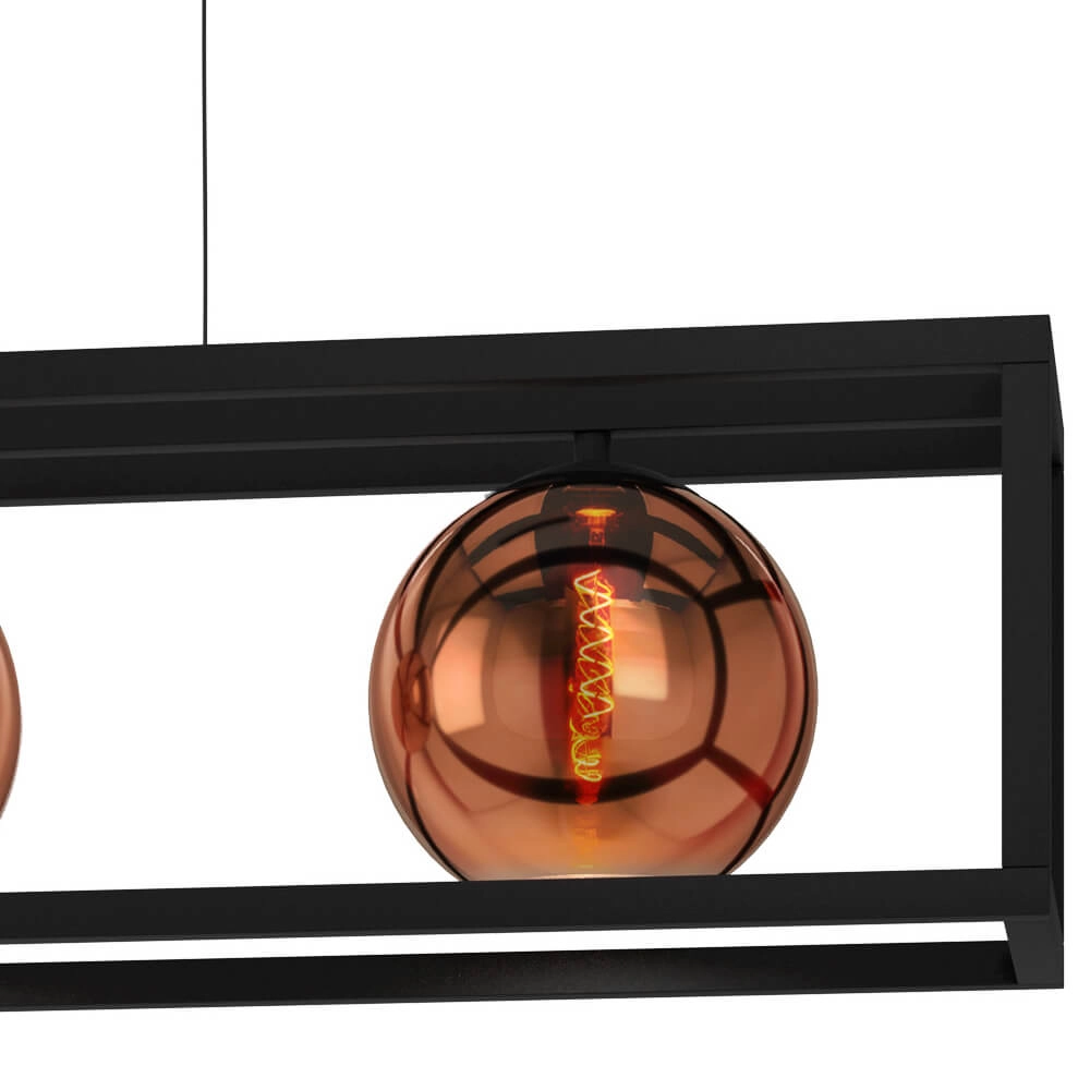 Lampe suspendue pour salle à manger Cordoba avec verre en cuivre rouge Stars of Light 9008606221448