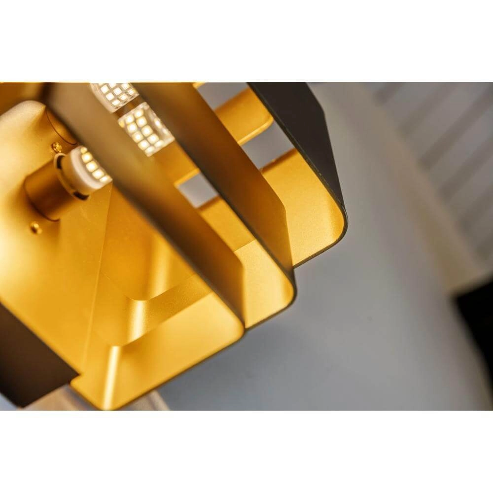 Applique murale design Layers Noir avec intérieur doré Artdelight 8720701101500