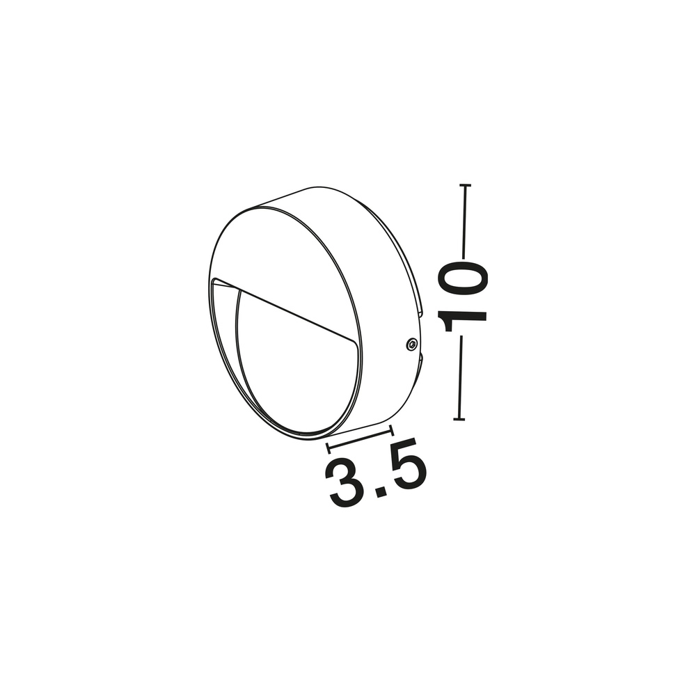 Lampe murale ronde Sete Brun rouille Lyora 5212017497932