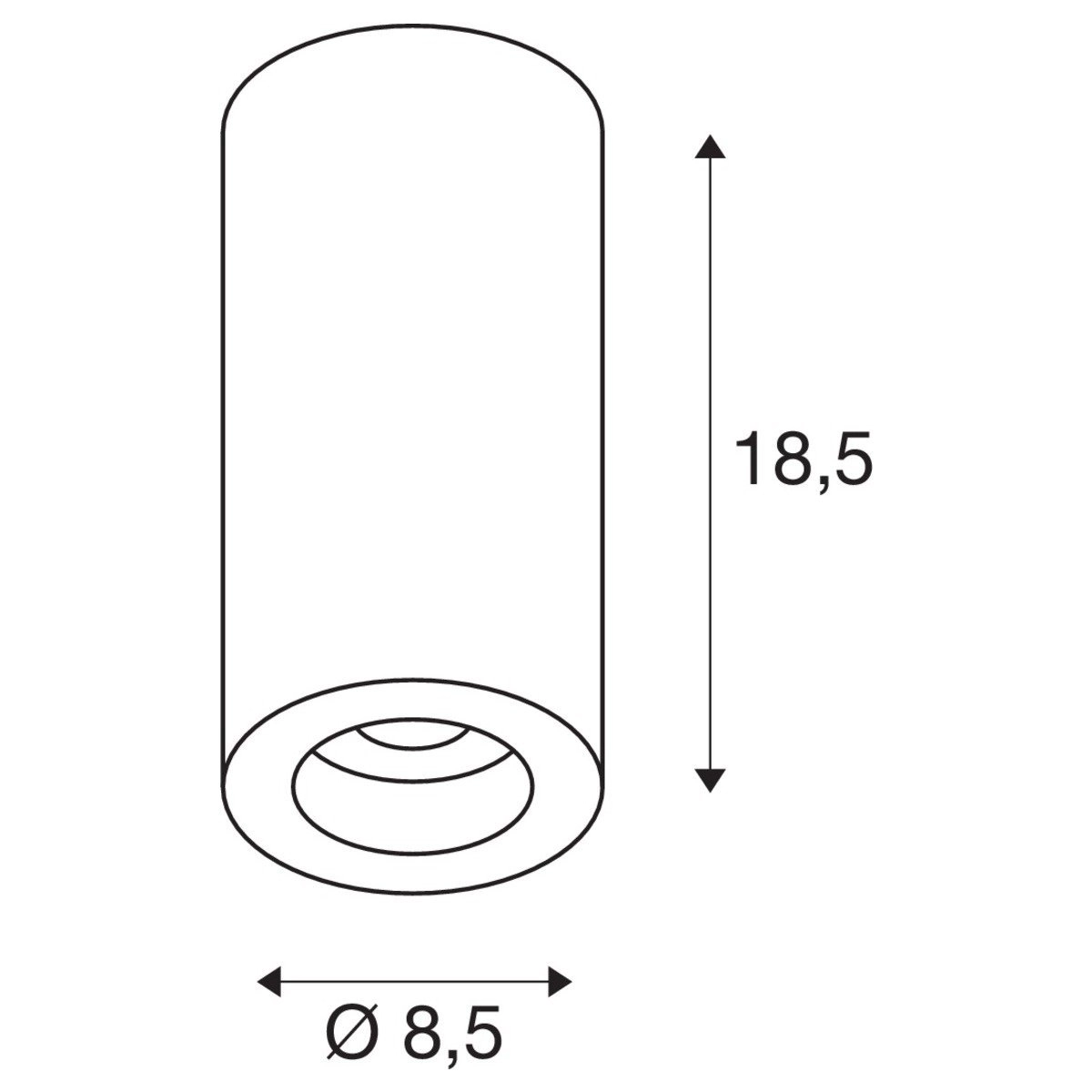 Spot de plafond LED Numinos 8,5 cm blanc SLV 4024163243735