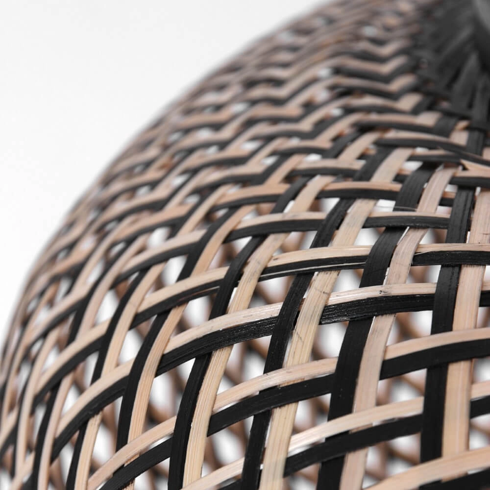 Lampe suspendue en rotin noir Sparkled Ø60cm Steinhauer 8712746152937