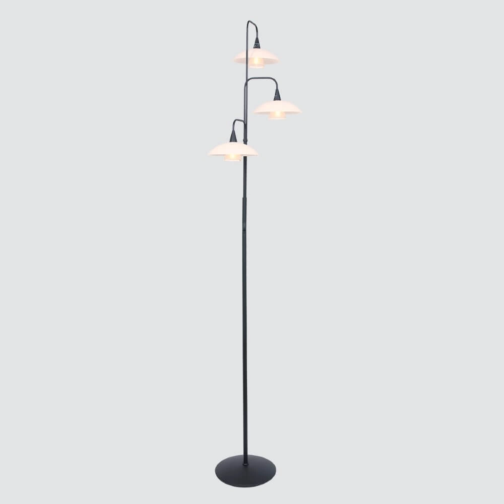 Lampe de lecture Tallerken 3 lumières noir avec blanc Steinhauer 8712746133608