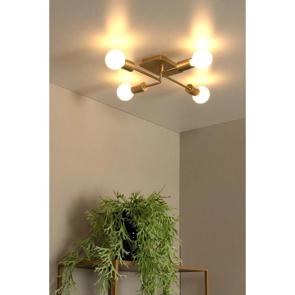 Lampe de plafond Lester Or 4 lumières Lucide 5411212211736