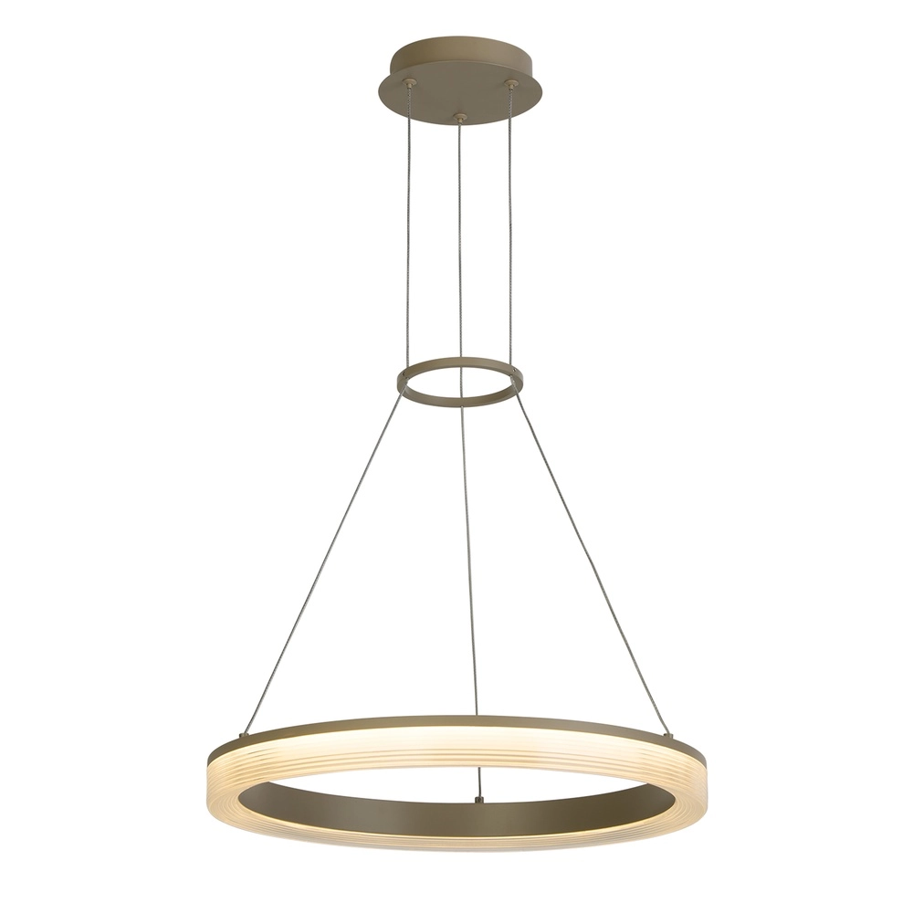 Lampe pendante de conception Lumen Rings brun sable Ø 45 cm