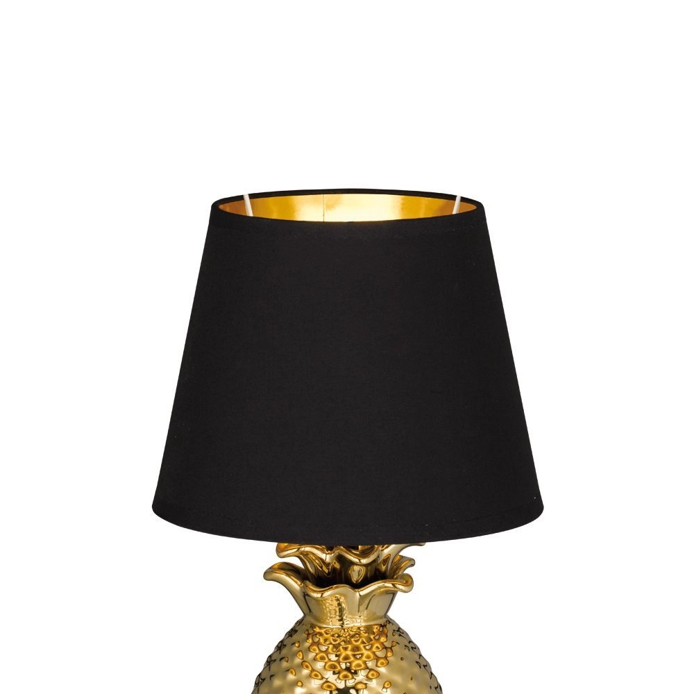 Lampe de table Pineapple 35 cm d'or avec du noir Trio 4017807377590