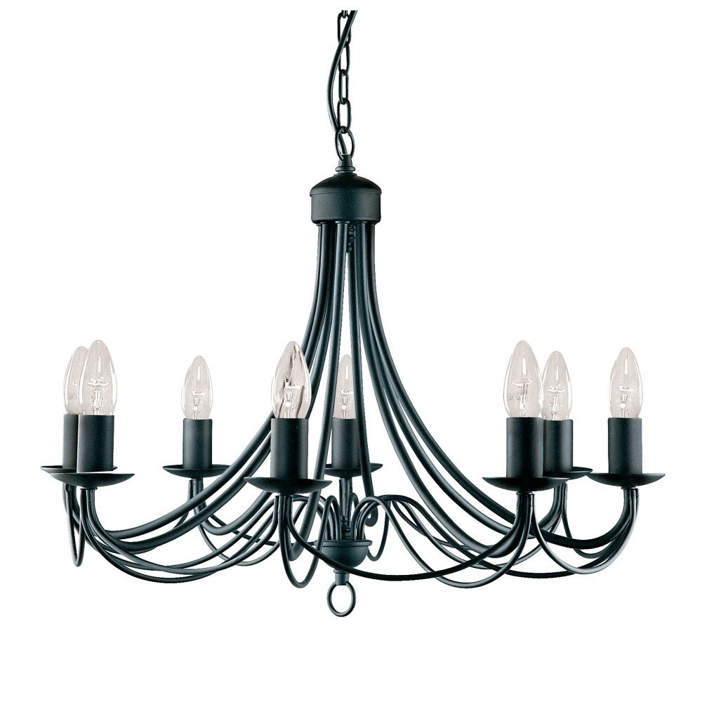 Lustre noir Maypole 8 lumières Lustre noir Maypole 8 lumières