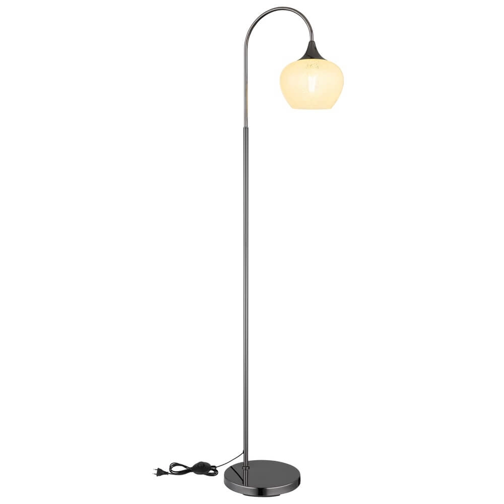 Lampadaire anthracite Maxy avec verre blanc simple Globo 9007371459186