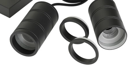 Triple Pendel Cord Beam 3 lumières 40cm noir Circle 8712879143802