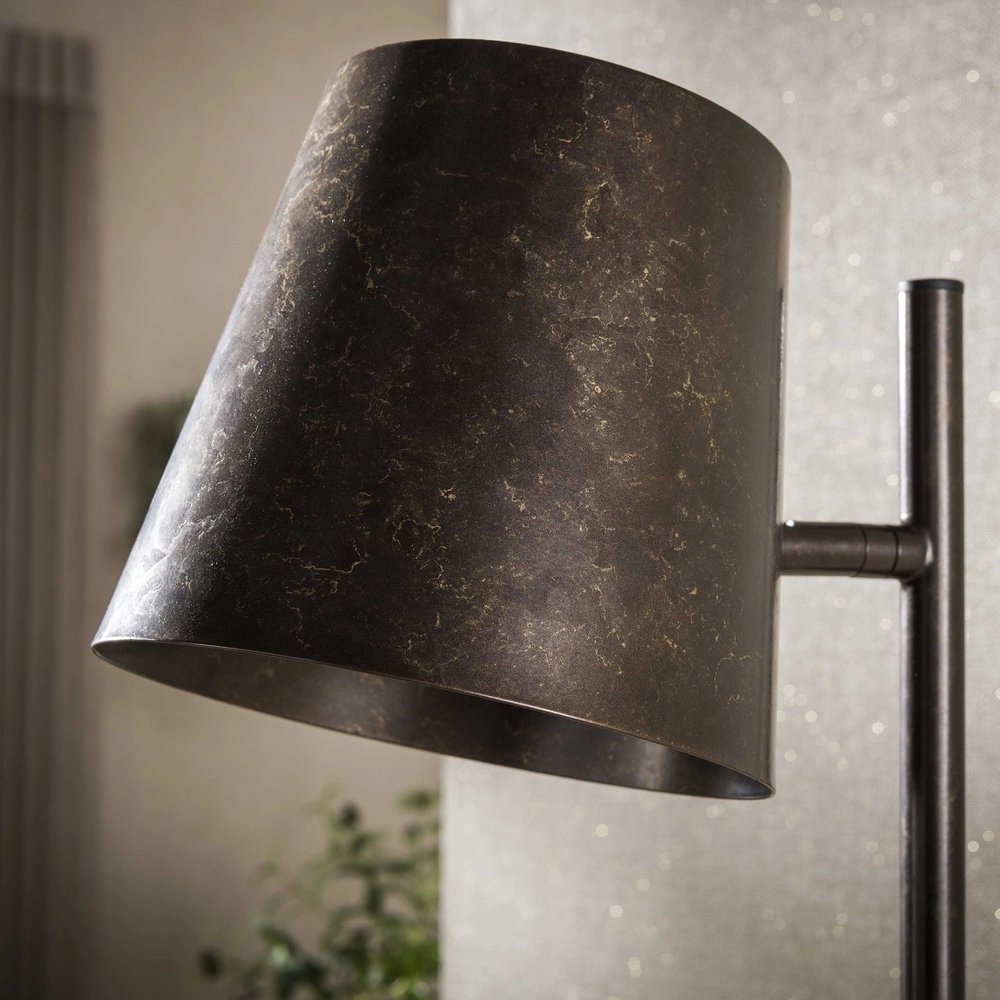 Lampe de pied en métal Flex 157 cm - Brun urbain Lyora 8716803512481