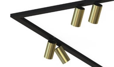 Spot de plafond doré Mono 8x GU10 Lyora 5903139775595