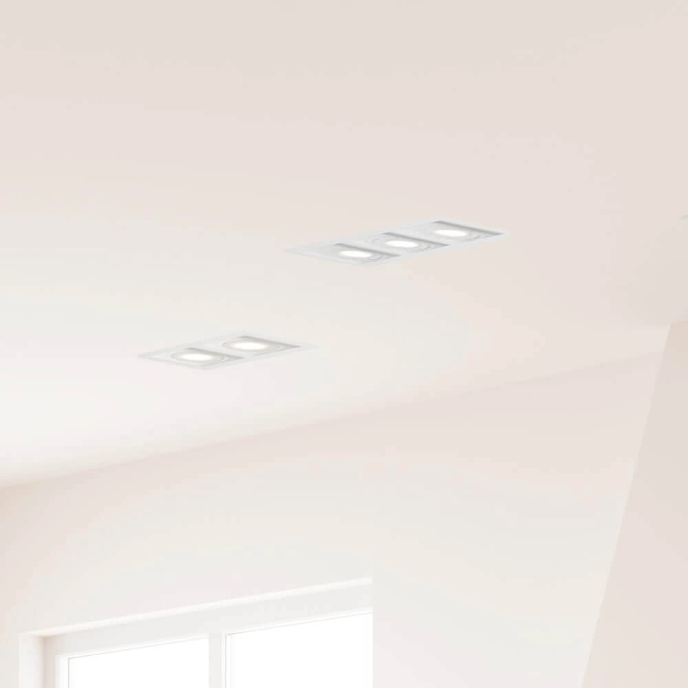 Spot encastré Grid 2 blanc Lyora