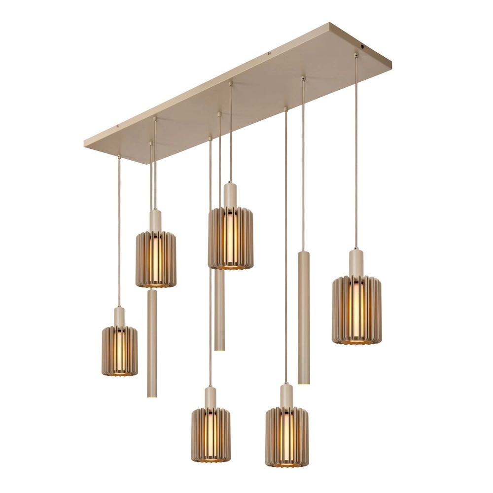 Lampe suspendue à 9 lampes Lambres taupe Lucide 5411212452993