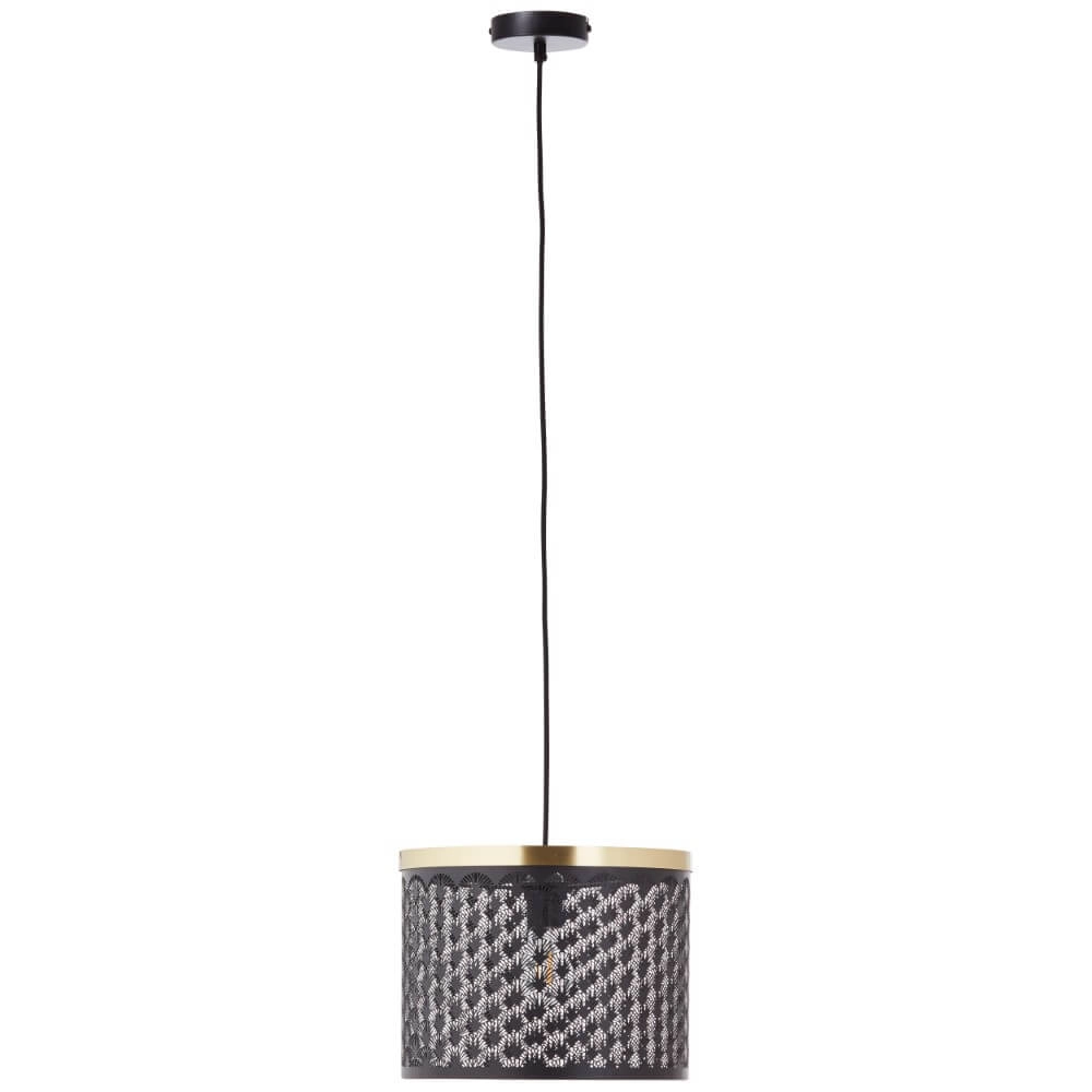Lampe suspendue noire Neolia avec de l'or Brilliant 4004353382017