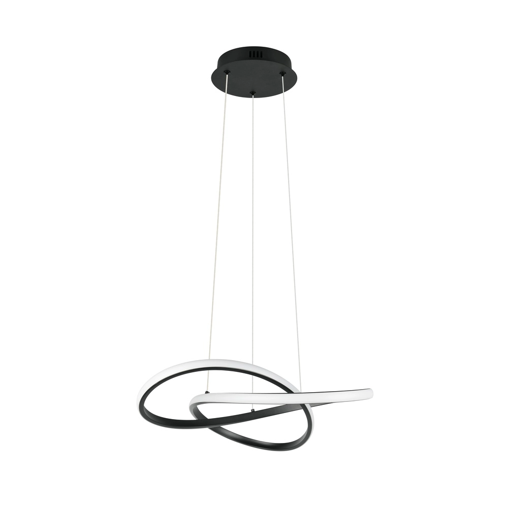 Lampe pendante de conception Mansa Noir Trio 4017807682144